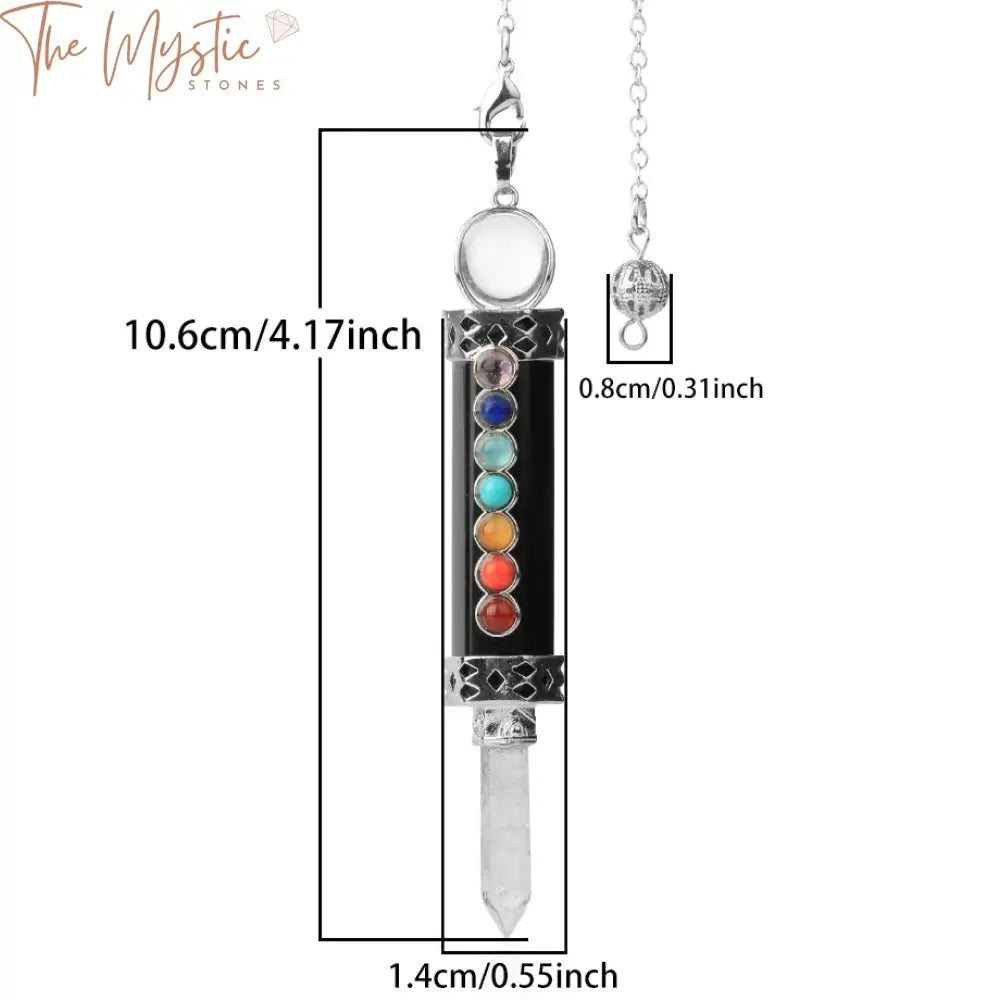 Chakra Crystal Quartz Dowsing Pendulum