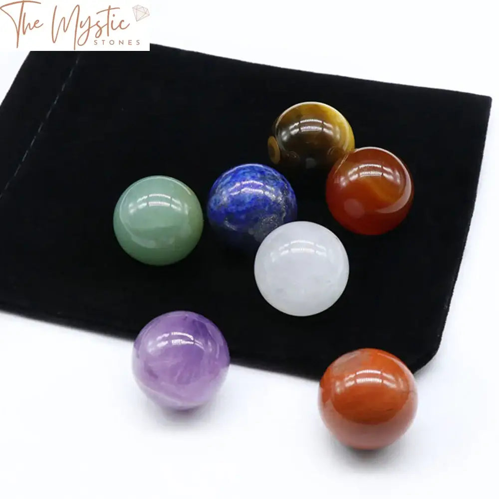 Chakra Crystal Sphere Set - 7Pcs 20Mm