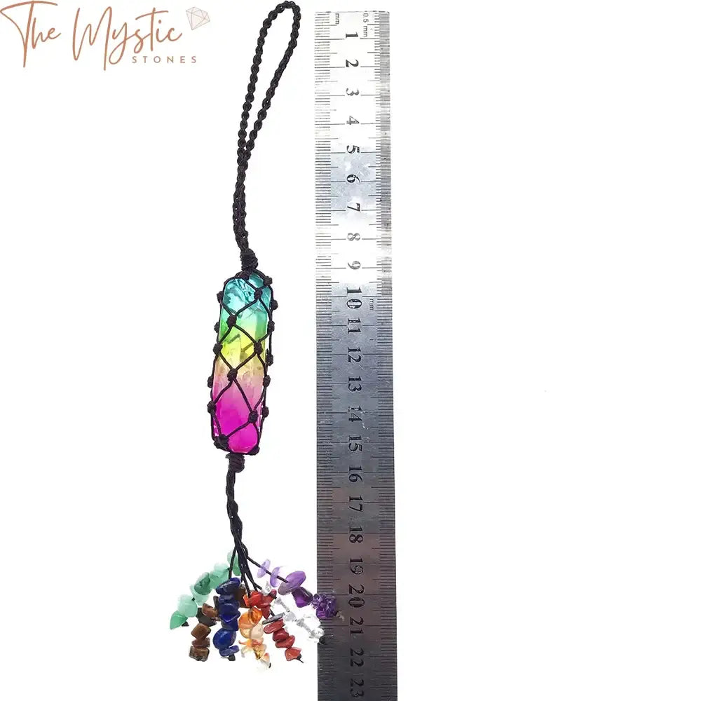 Chakra Crystal Tassel Car Pendant