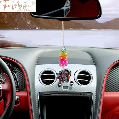 Chakra Crystal Tassel Car Pendant