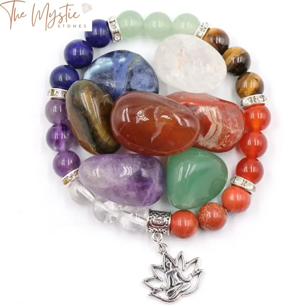 Chakra Crystal & Tumbled Stone Yoga Bracelet Kit