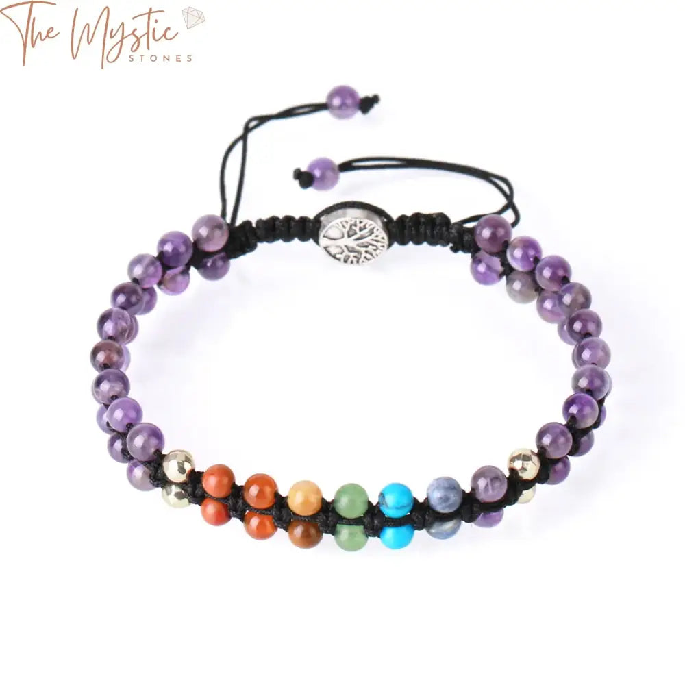 Chakra Double Layer Tree Of Life Bracelet