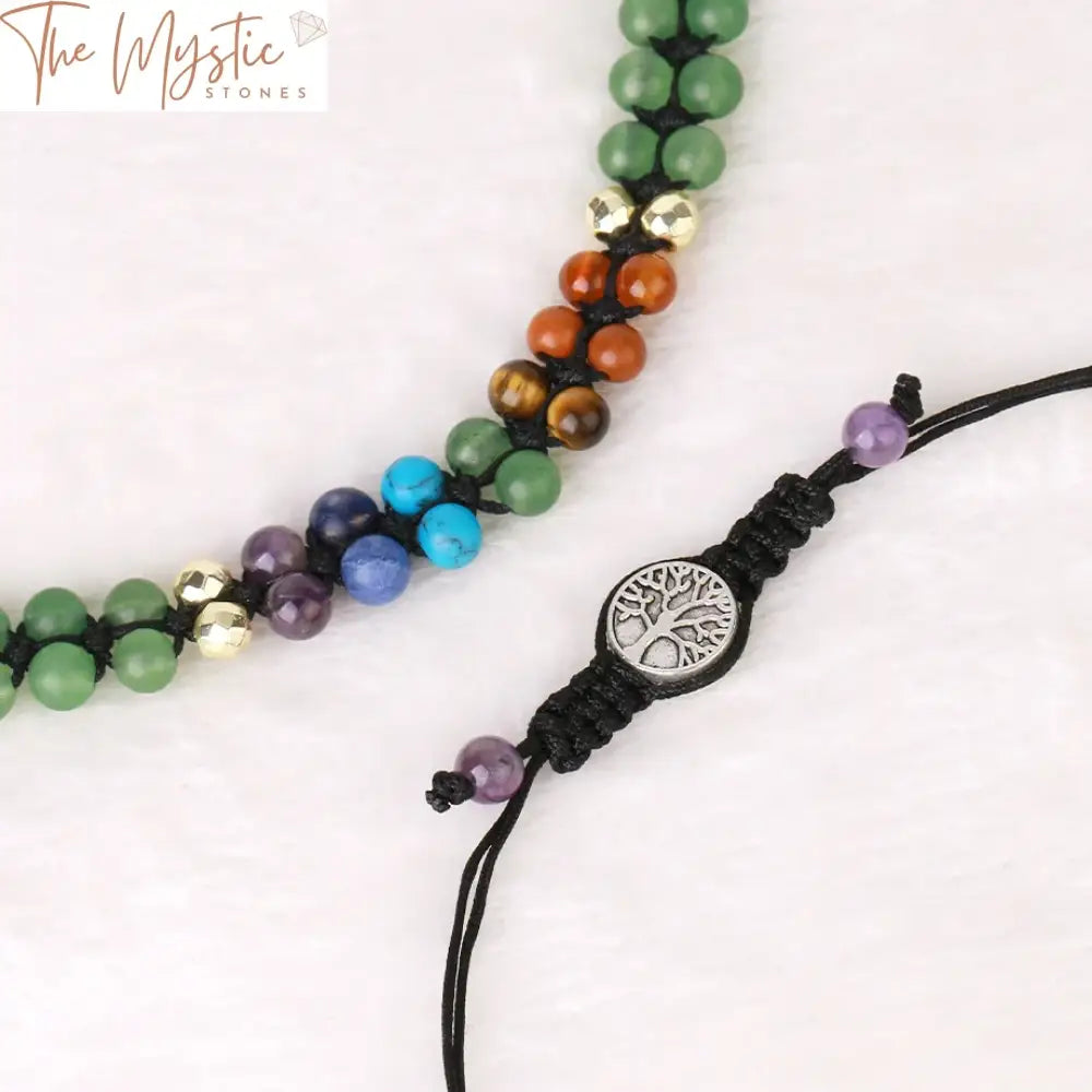 Chakra Double Layer Tree Of Life Bracelet