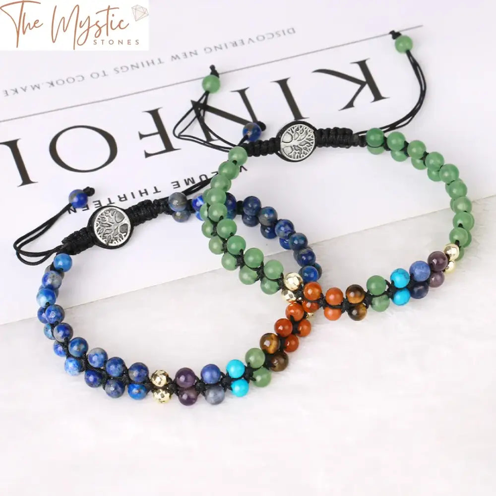 Chakra Double Layer Tree Of Life Bracelet