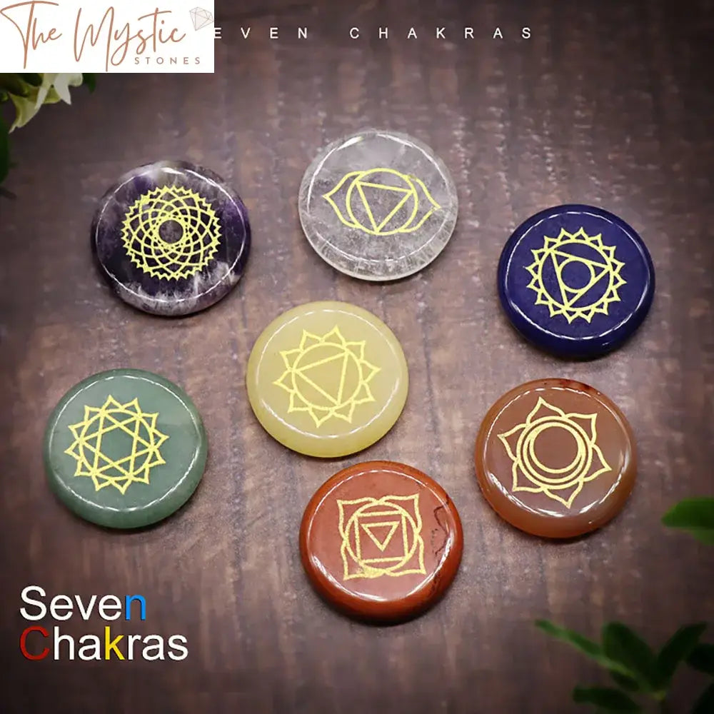 Chakra Engraved Healing Stone Set