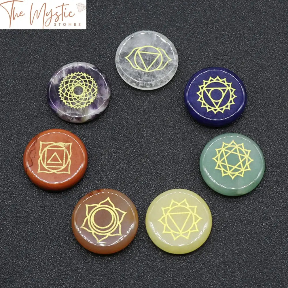 Chakra Engraved Healing Stone Set