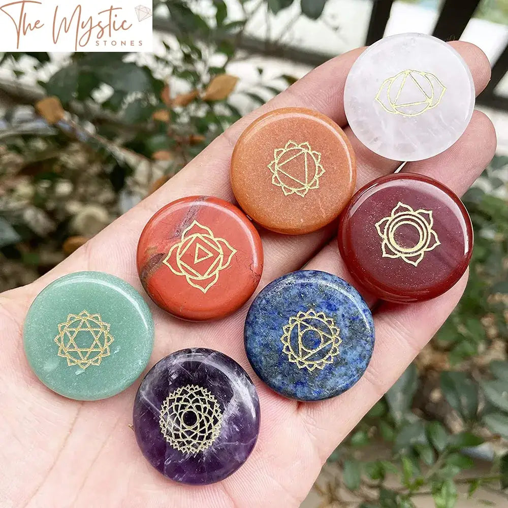 Chakra Engraved Healing Stone Set