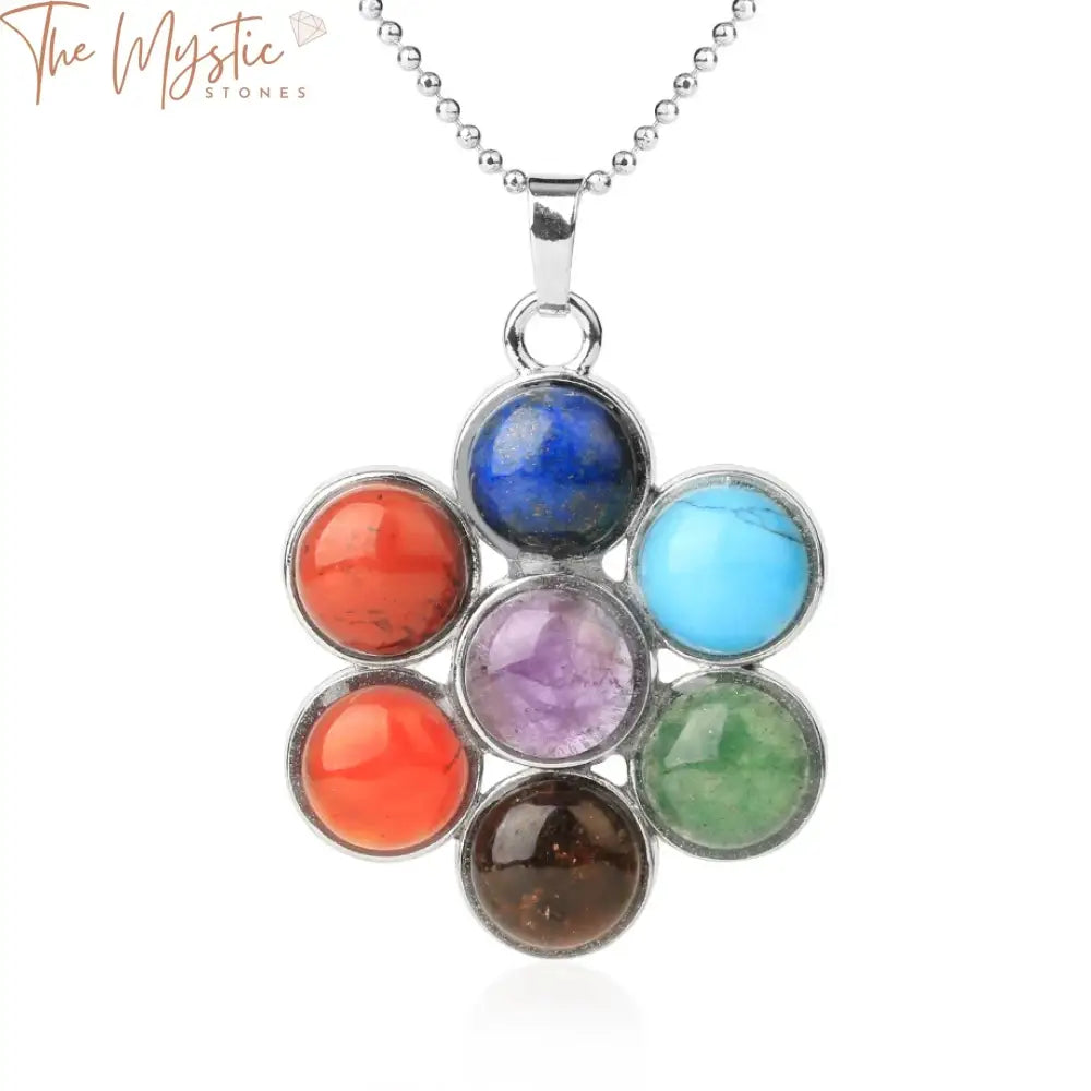 Chakra Flower Of Life Healing Pendant