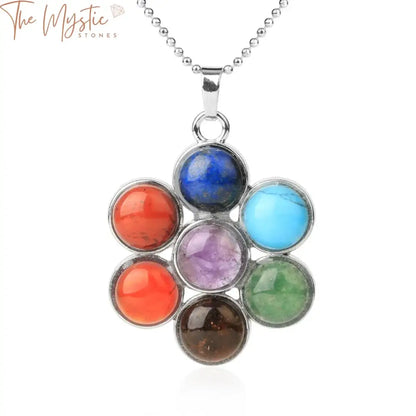 Chakra Flower Of Life Healing Pendant