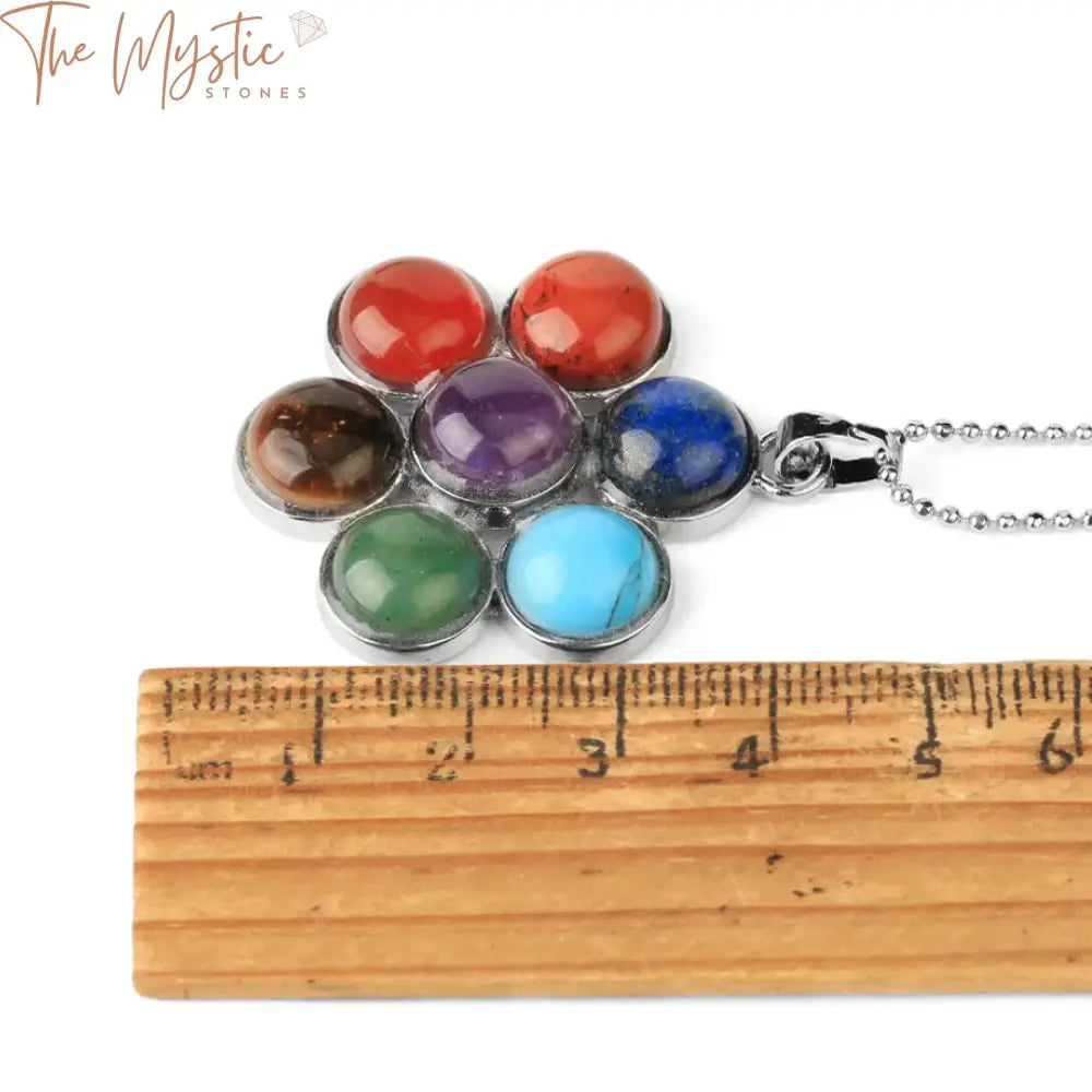 Chakra Flower Of Life Healing Pendant