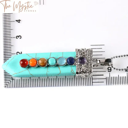 Chakra Gemstone Sword Pendant