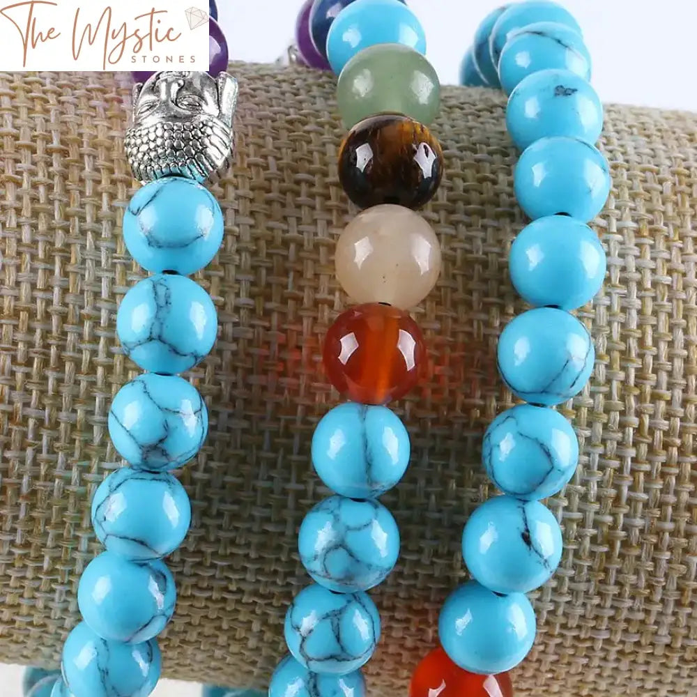 Chakra Harmony 8Mm Blue Howlite Bracelet