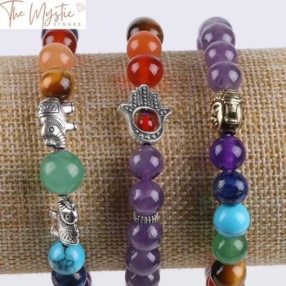 Chakra Harmony 8Mm Purple Gemstone Bracelet