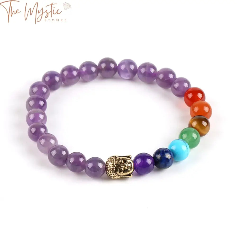 Chakra Harmony 8Mm Purple Gemstone Bracelet