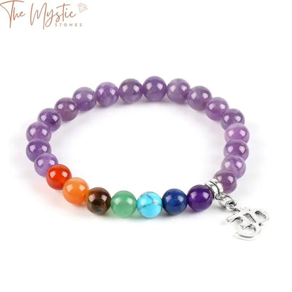 Chakra Harmony 8Mm Purple Gemstone Bracelet