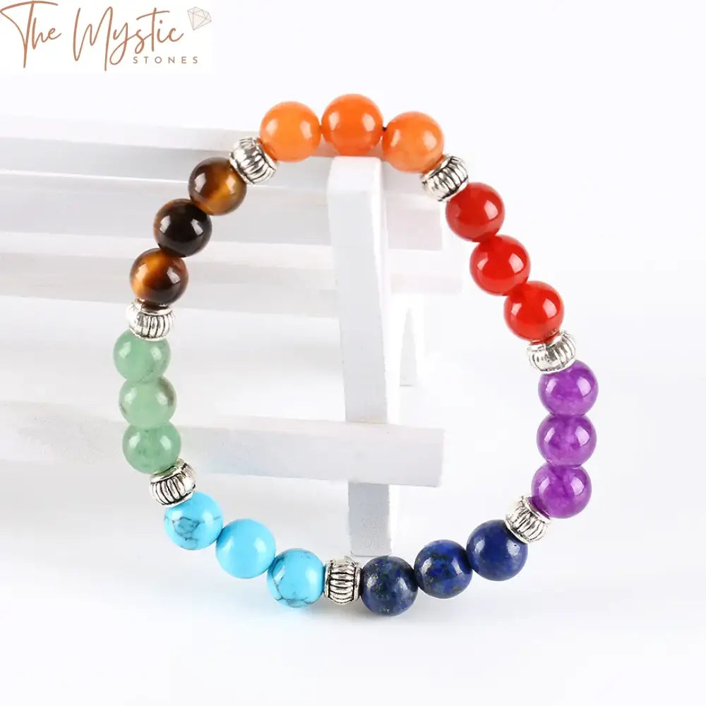 Chakra Harmony Rainbow Beaded Bracelet