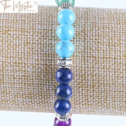 Chakra Harmony Rainbow Beaded Bracelet