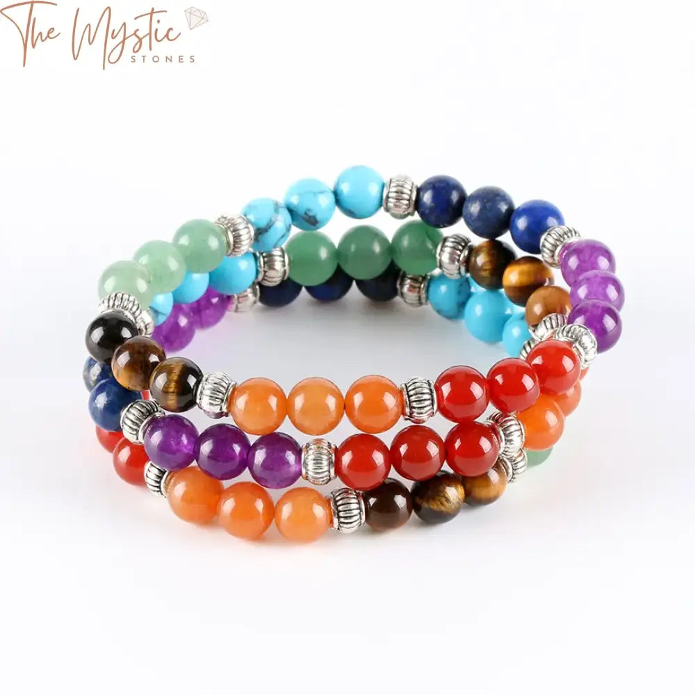 Chakra Harmony Rainbow Beaded Bracelet