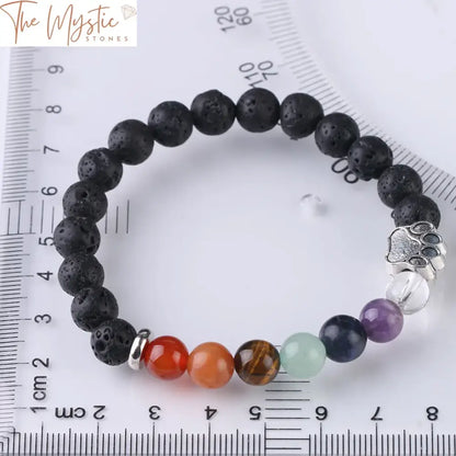 Chakra Healing Bear Paw Bracelet