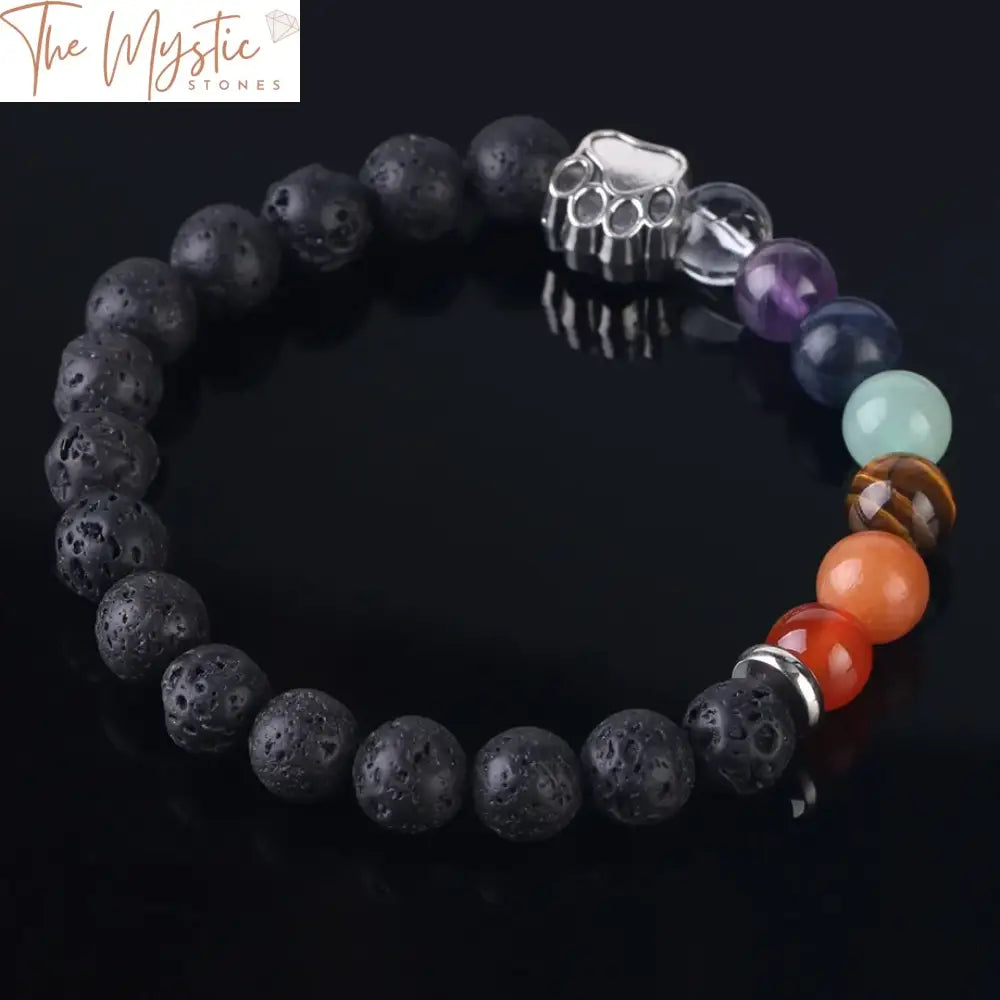 Chakra Healing Bear Paw Bracelet