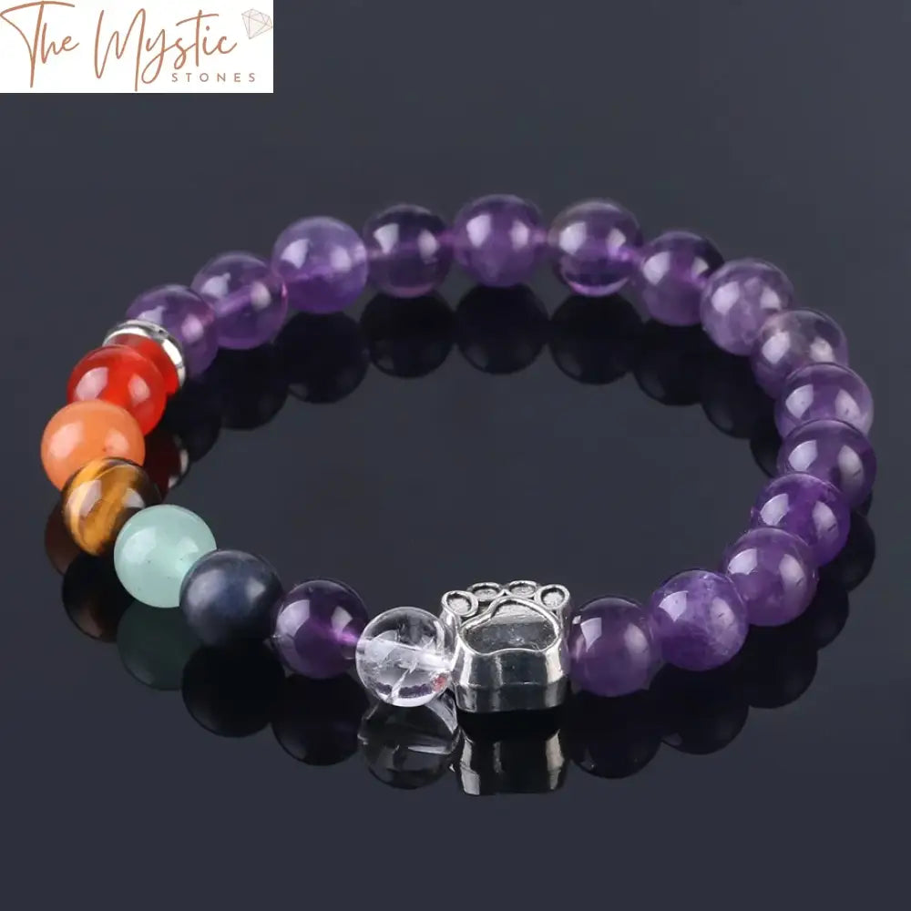 Chakra Healing Bear Paw Bracelet