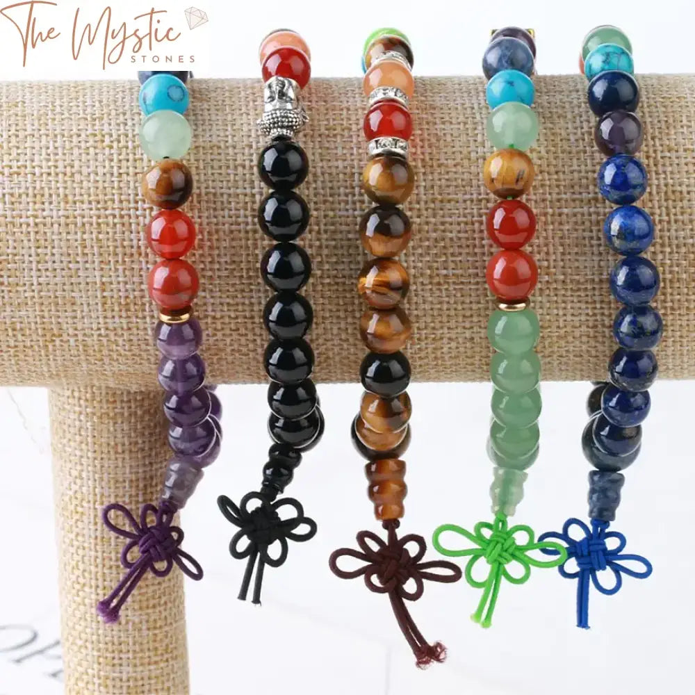 Chakra Healing Buddha Bracelet With Natural Stones