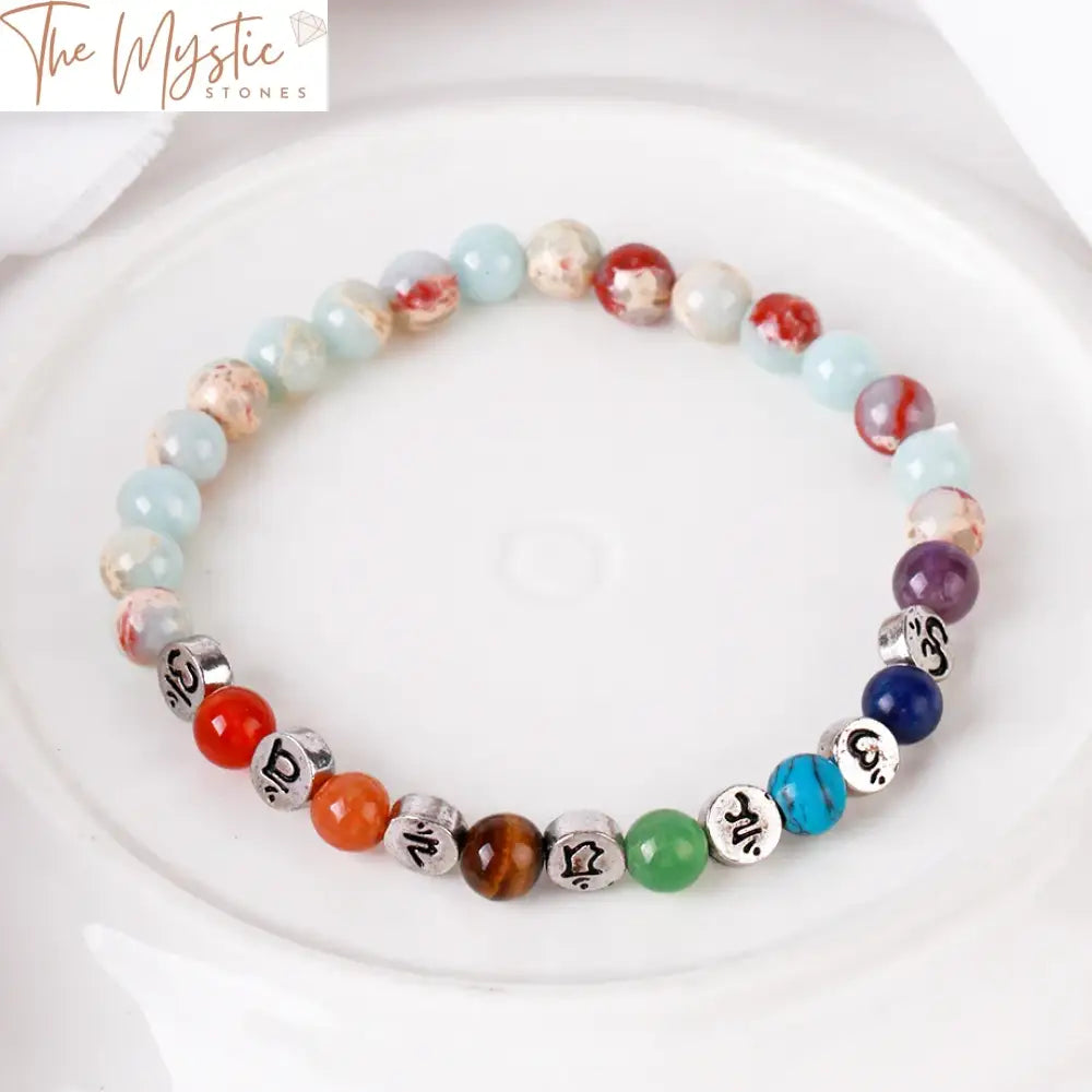 Chakra Healing Natural Stone Bracelet