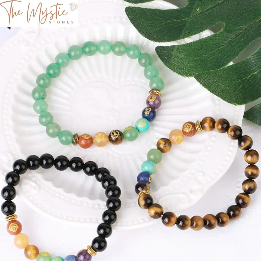 Chakra Healing Natural Stone Bracelet