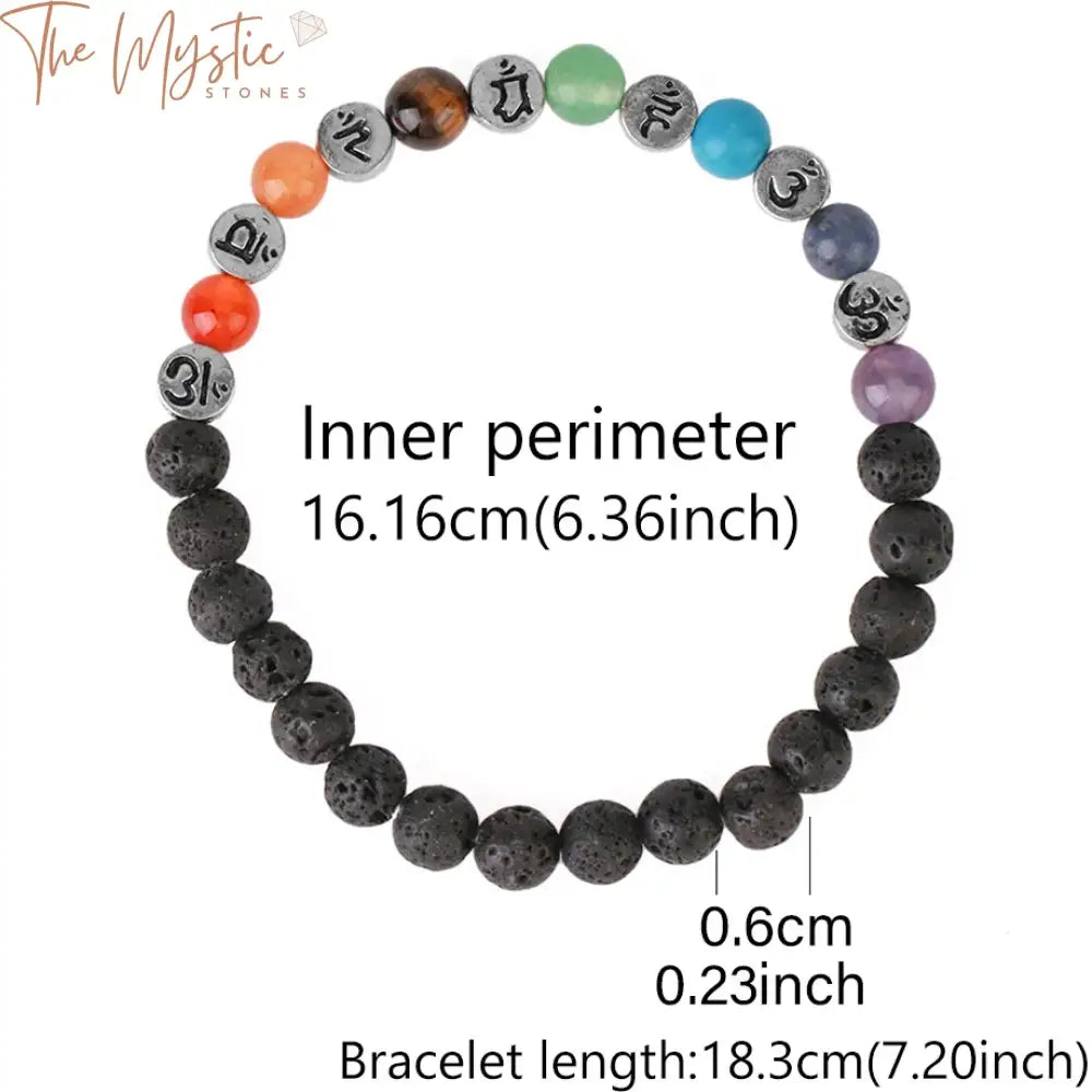 Chakra Healing Natural Stone Bracelet