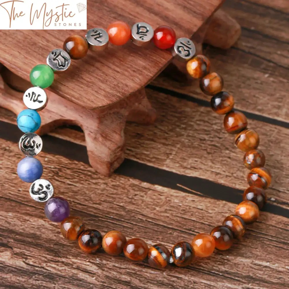 Chakra Healing Natural Stone Bracelet