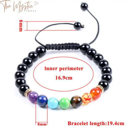 Chakra Healing Onyx Bracelet