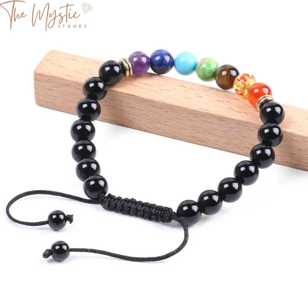 Chakra Healing Onyx Bracelet