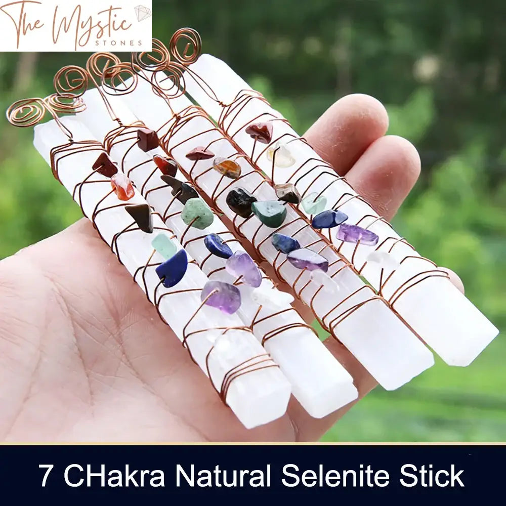 Chakra Healing Selenite Crystal Wand