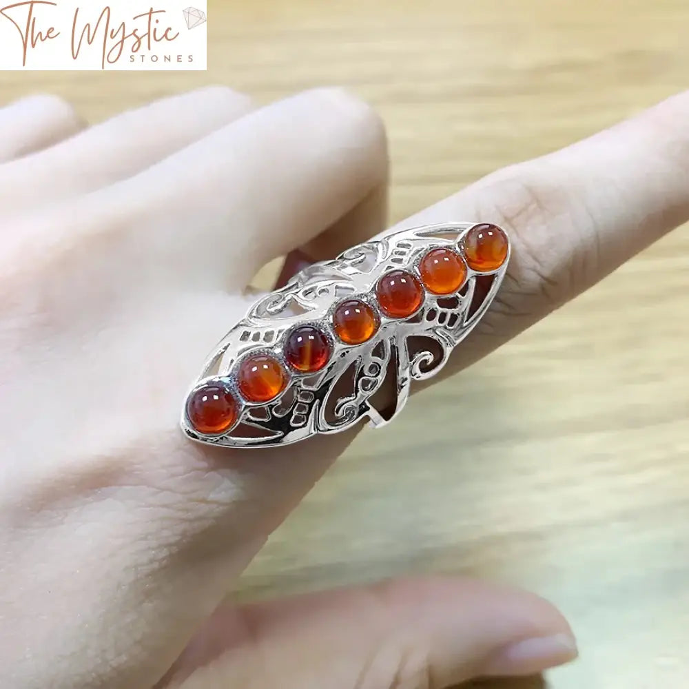 Chakra Healing Stone Adjustable Ring