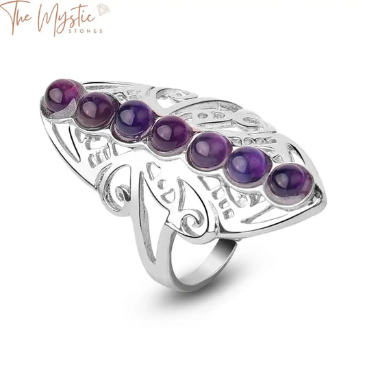 Chakra Healing Stone Adjustable Ring