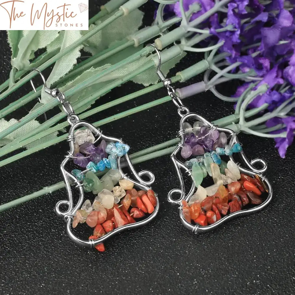 Chakra Healing Stone Earrings