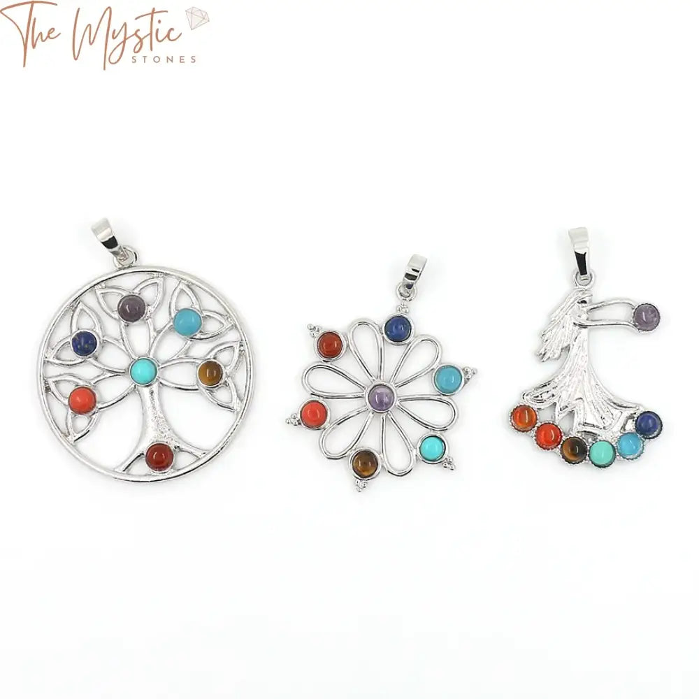 Chakra Healing Tree Of Life Pendant