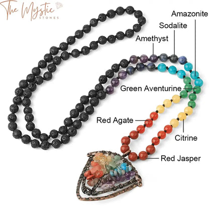 Chakra Life Tree Mala Bead Necklace