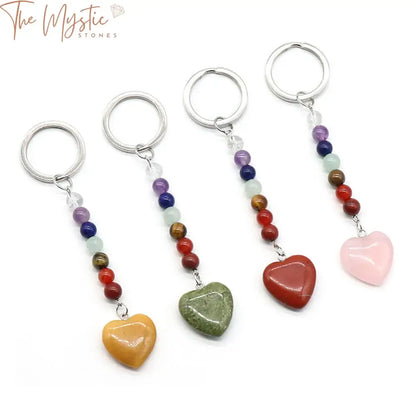 Chakra Love Heart Keychain