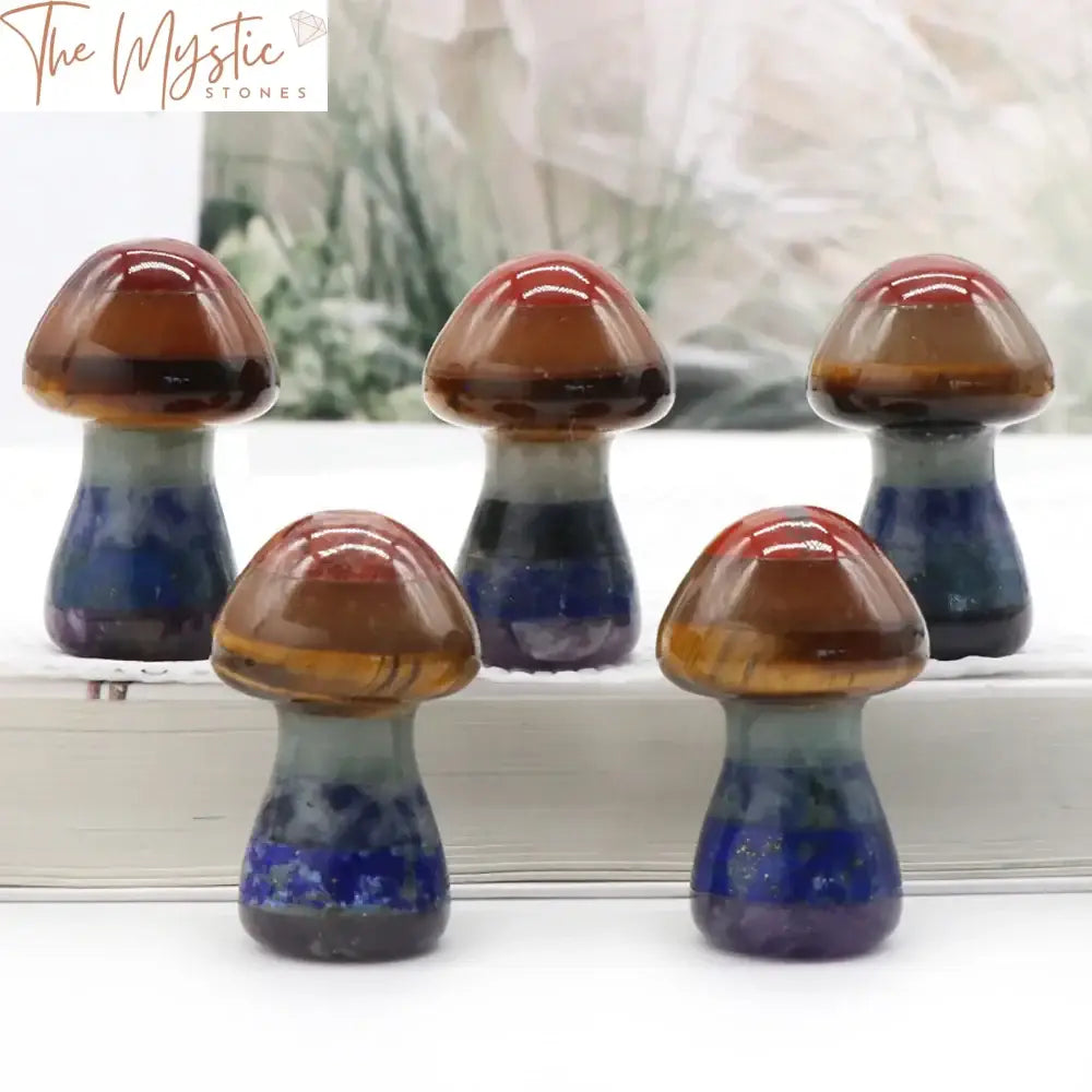 Chakra Mushroom Gemstone Figurines