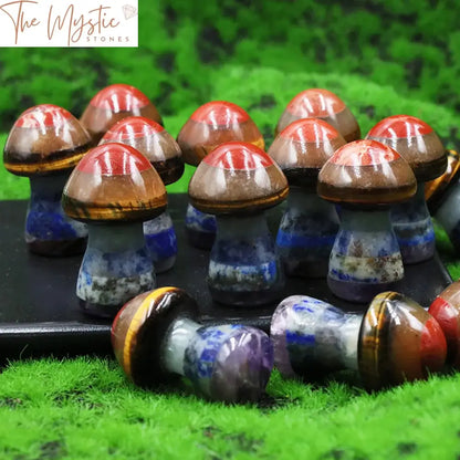 Chakra Mushroom Gemstone Figurines