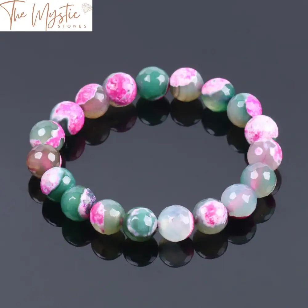 Chakra Onyx 10Mm Beaded Bracelet