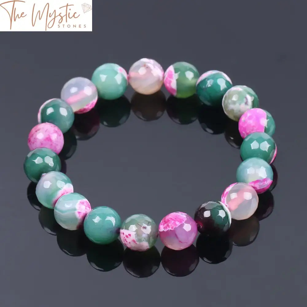 Chakra Onyx 10Mm Beaded Bracelet