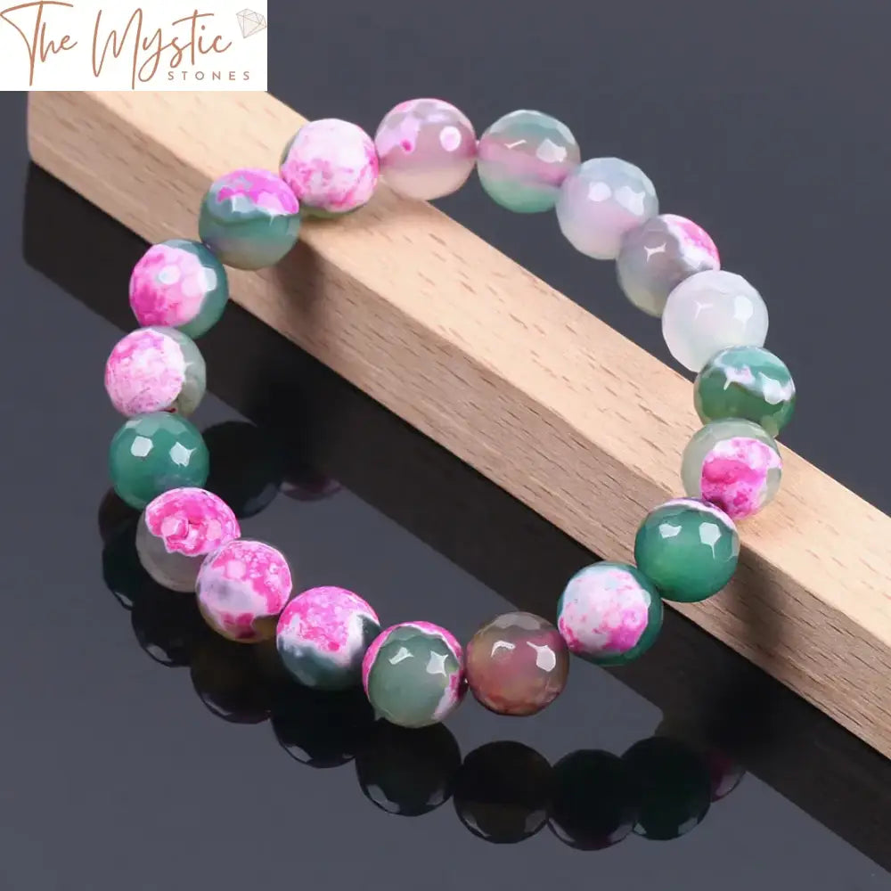 Chakra Onyx 10Mm Beaded Bracelet