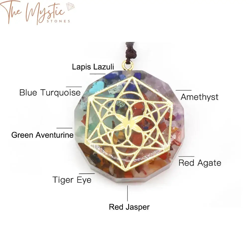 Chakra Orgone Sacred Geometry Pendant