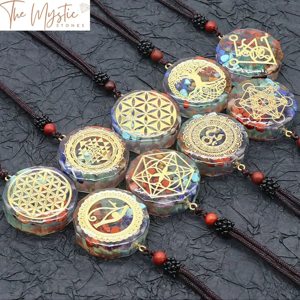 Chakra Orgone Sacred Geometry Pendant