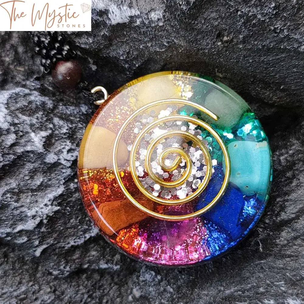 Chakra Orgonite Stone Pendant Necklace