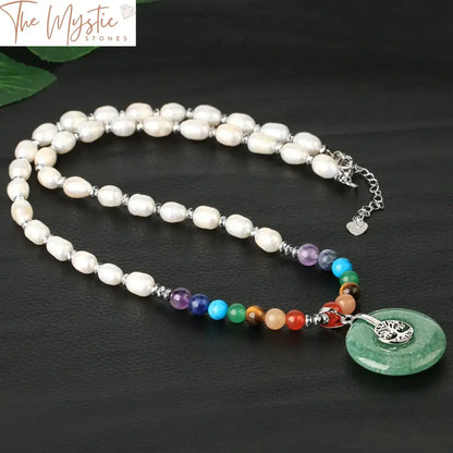 Chakra Pearl Amulet Necklace