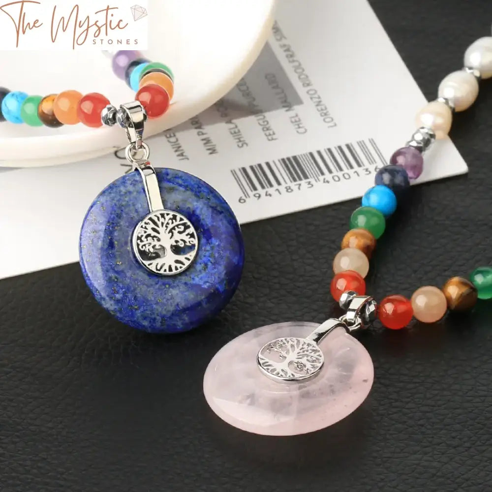 Chakra Pearl Amulet Necklace