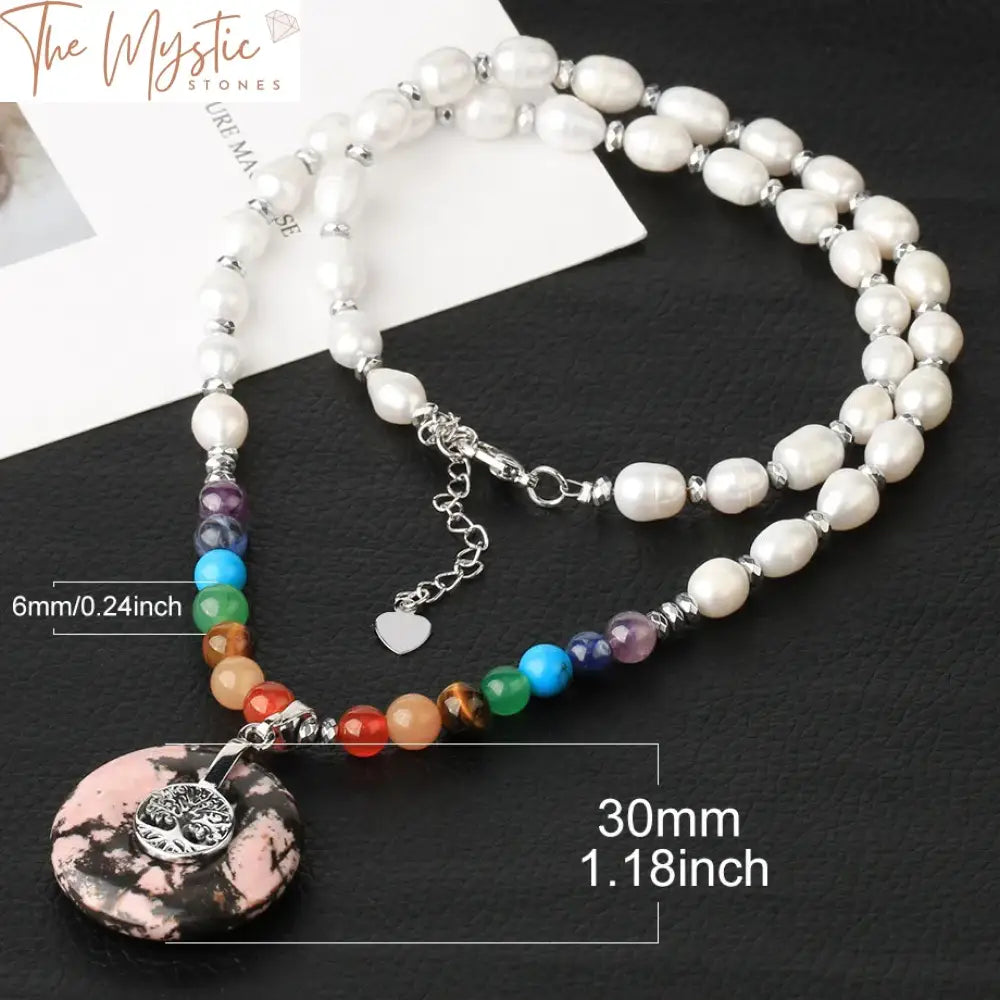 Chakra Pearl Amulet Necklace